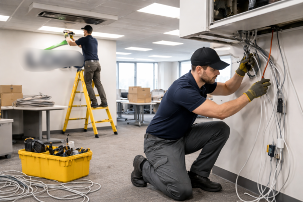 sign removal and electrical | Recon Furniture | Office Furniture, office desks, gently used office furniture